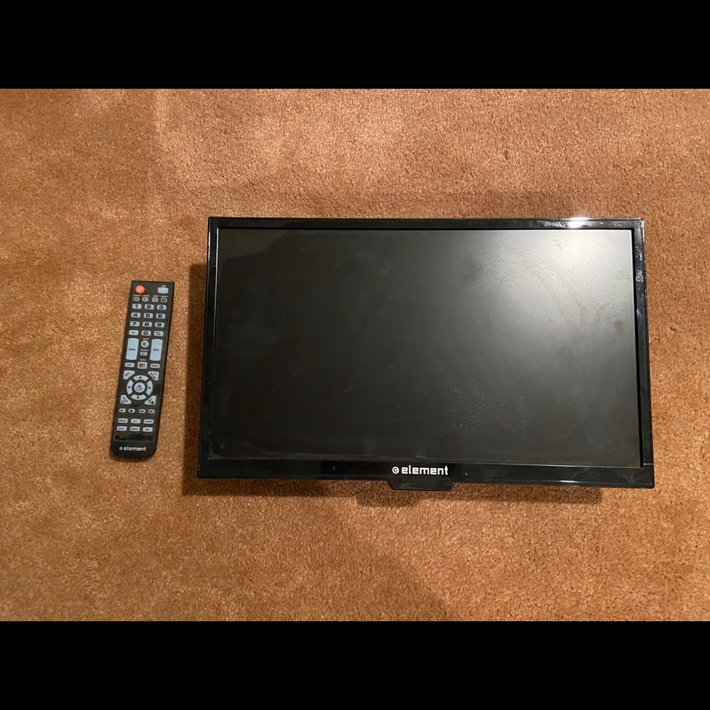Small tv with remote